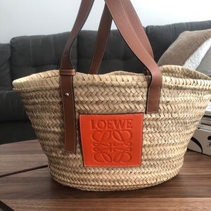 Loewe Paula's Ibiza medium raffia tote, basket